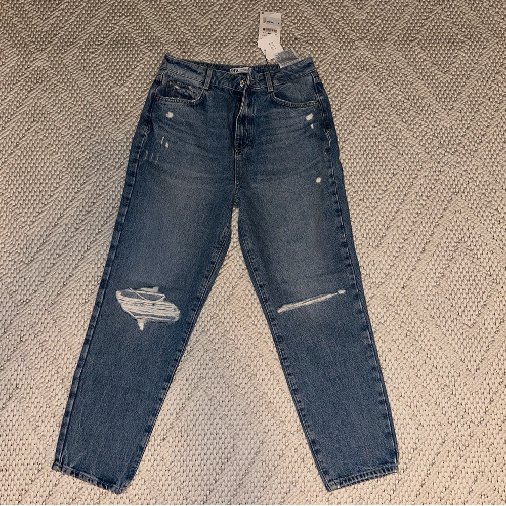 ZARA MOM FIT JEANS sz8 BNWT